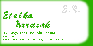 etelka marusak business card